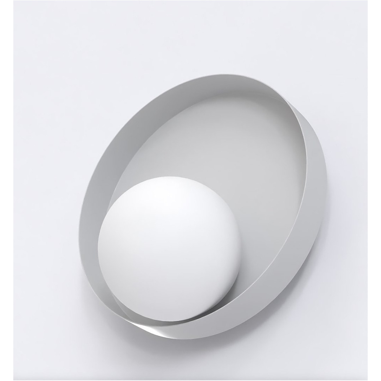 Lampada a parete Kido in acciaio bianco