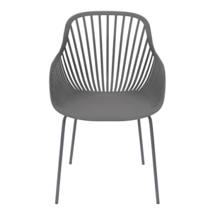 Lot de 2 Fauteuils - HOME DECO FACTORY - Ibiza - Extérieur - Gris