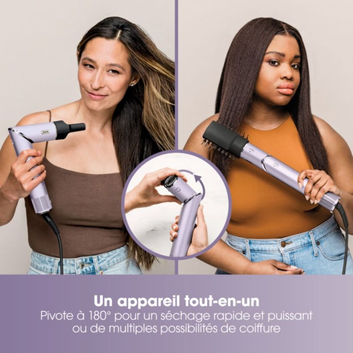 Fer multistyle SHARK Flexstyle HD466PLEU Lilas + embout anti-frisottis/pochette voyage
