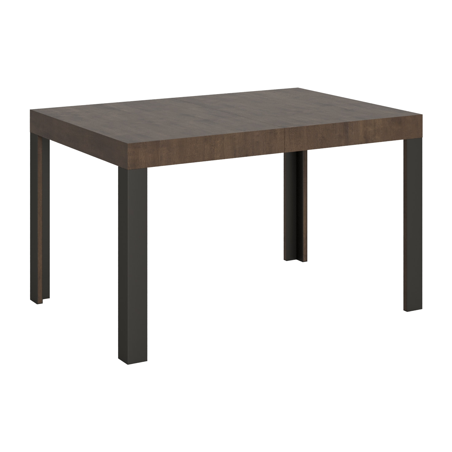 Table extensible 80x140/224 cm Linea Noyer cadre Anthracite