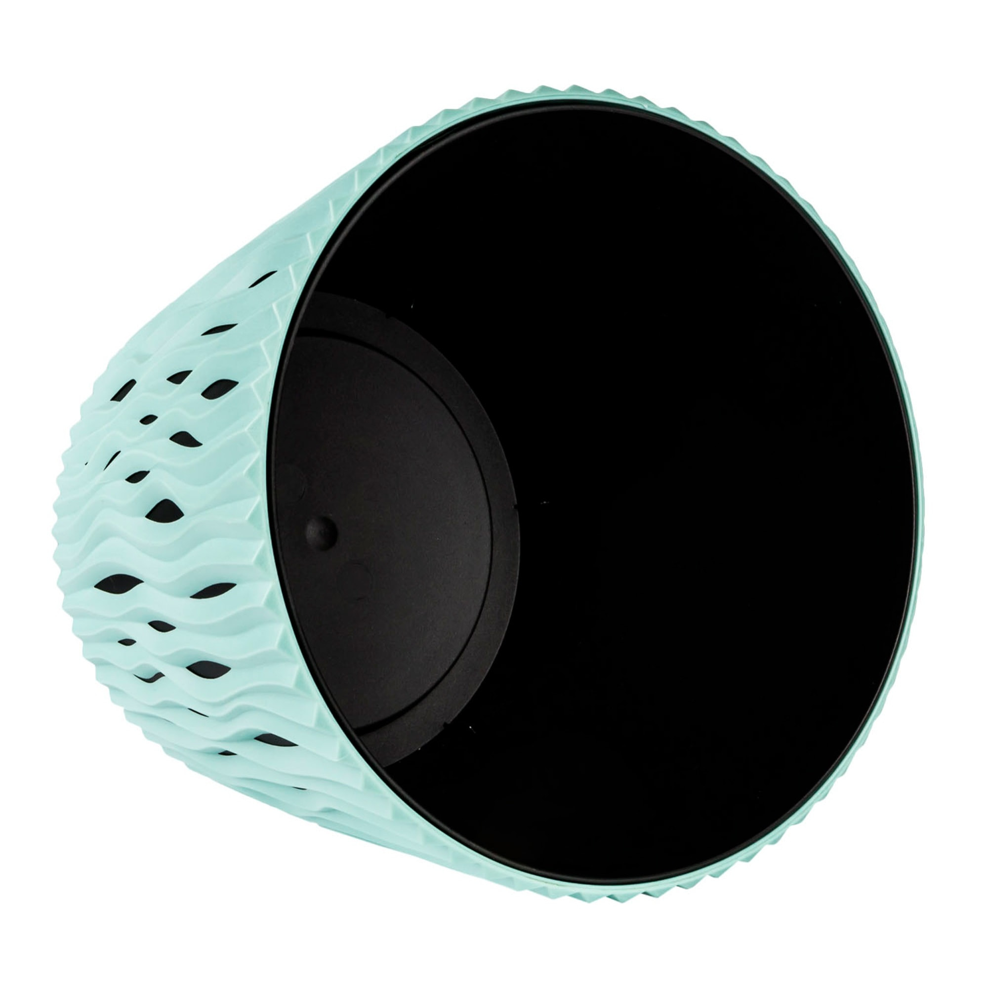 3x maceta redonda de plastico sandy round en color salvia 15,8 (largo) x 15,8 (ancho) x 13,8 (alto) cm