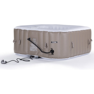SPA GONFLABLE MONAC EN PVC - 6 PLACES - TAUPE/CREME