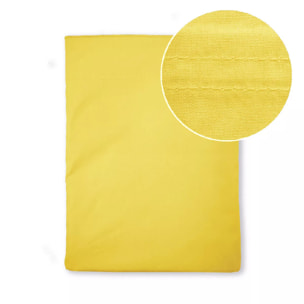 Drap plat percale de coton uni jaune La percale mimosa