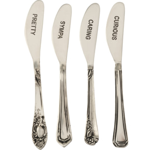 J-Line couvert - laiton - argent - boîte de 4