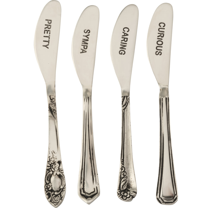 J-Line couvert - laiton - argent - boîte de 4