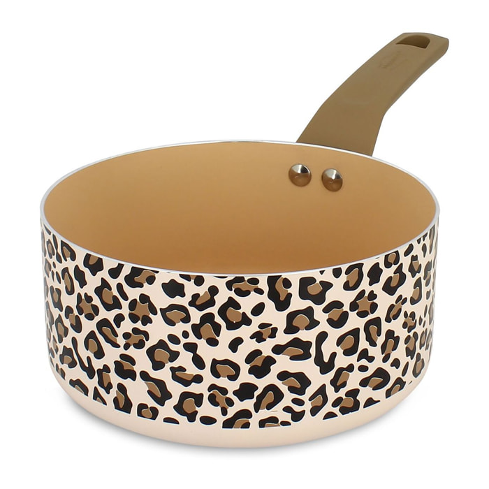 Casserole en aluminium 18cm léopard - tous feux  LEOPARD