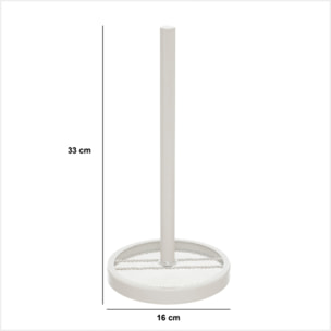 Porte essuie-tout "Mayaj" en métal beige