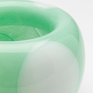 Vase Punti vert et blanc 15cm Kare Design
