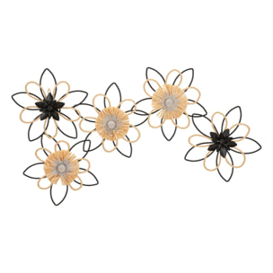 PANNELO IN FERRO E RAFFIA FLOW CM 60X4X35