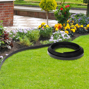 Bordurette 10m pour parterre en plastique noir