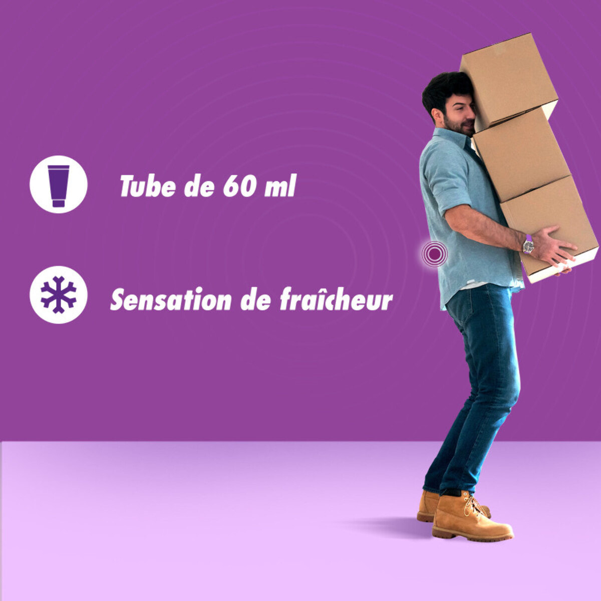 Fisiocrem Cream Active - Crème Apaisante Zones de Tension - 93% Ingrédients Naturels - Arnica, Calendula, Millepertuis & Arbre à Thé - 60ml