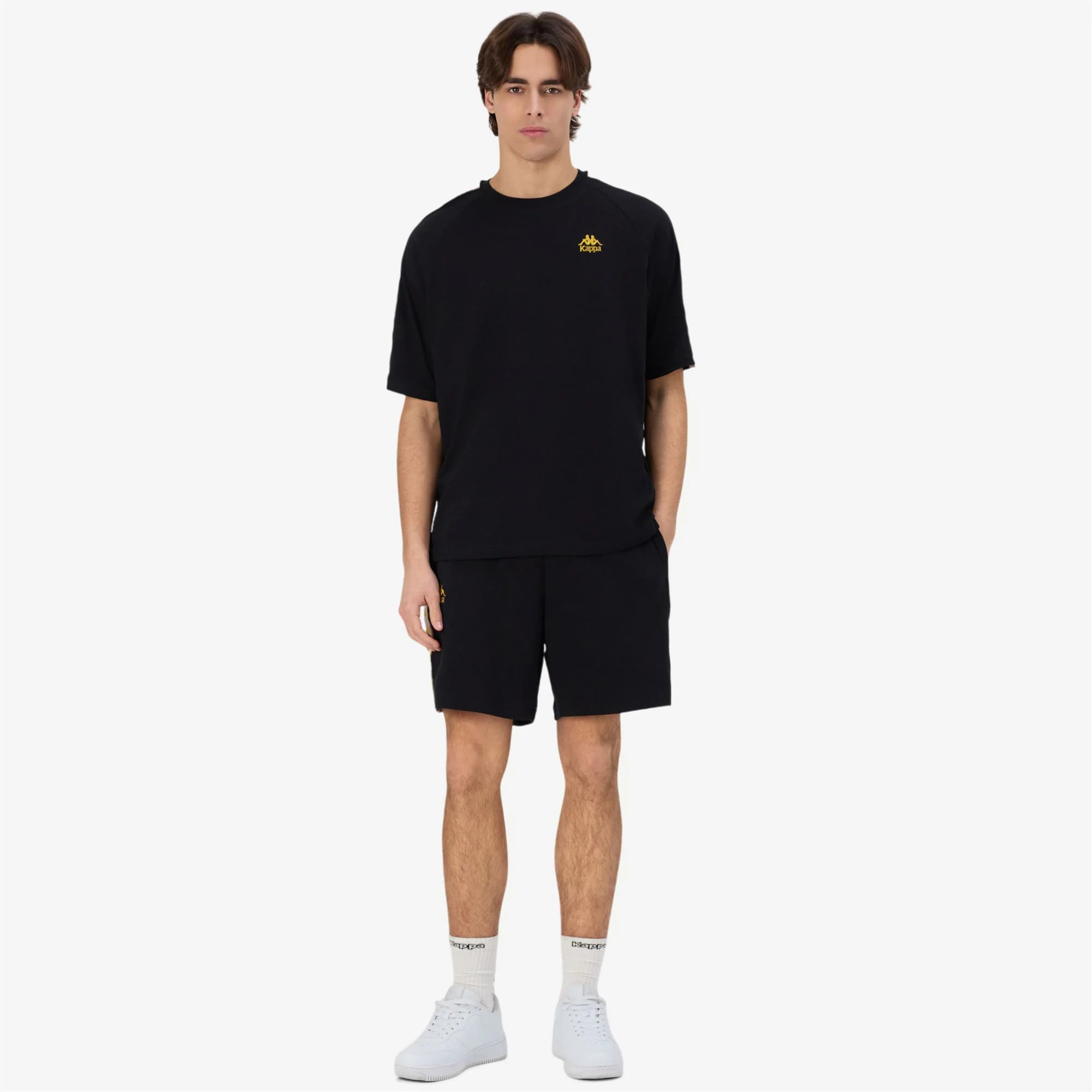 Kappa - Pantaloni Corti Uomo Nero - 222 Banda Oviedo
