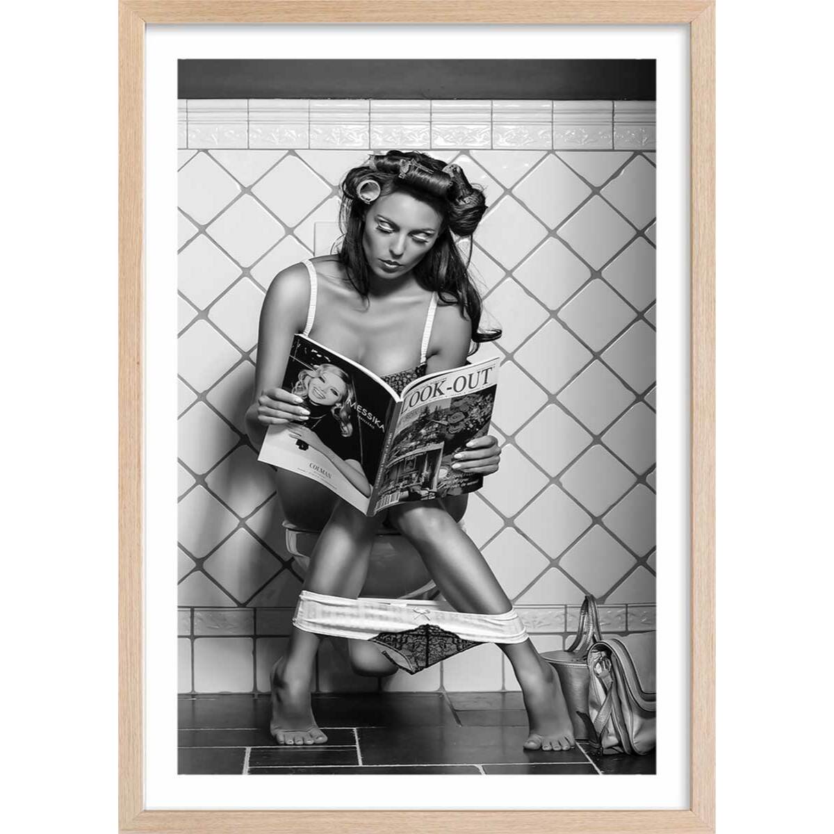 Affiche photographie Multitasking Affiche + cadre en bois - Chêne