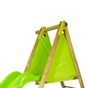 Balançoire en bois poutre métal 2,30 m Techwood ARROBA - 4 enfants