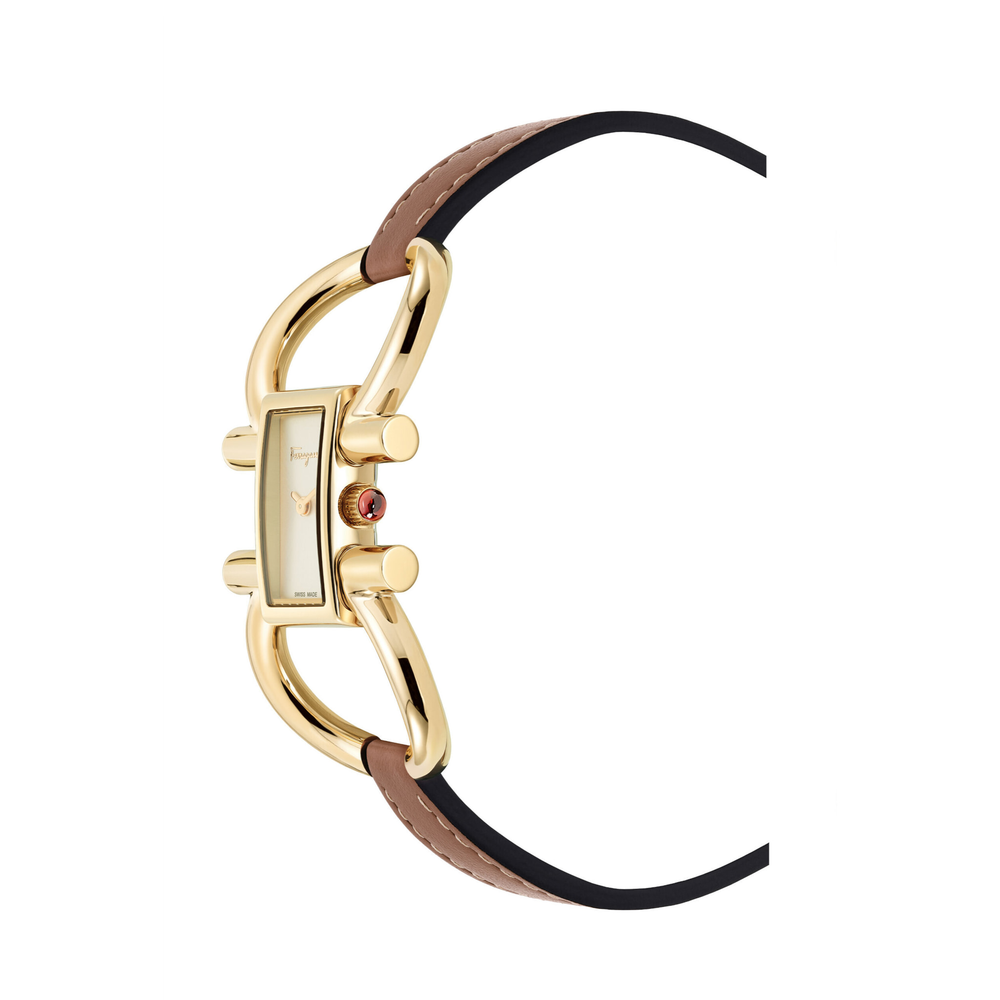 Ferragamo Reloj Analógico De Cuarzo. Double Gancini