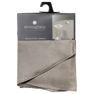 Nappe "Lallie" anti-tâche beige D180cm