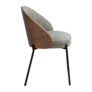 Silla comedor Angel Cerda tapizada en tela 54x54x75cm