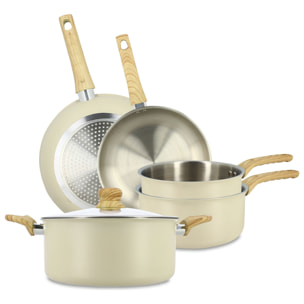 Batterie de cuisine 5 pièces en acier inoxydable - tous feux EASYNOX