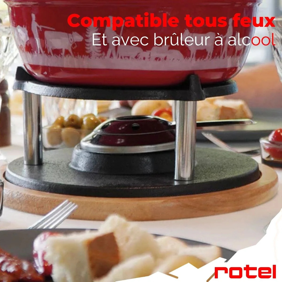 Service à fondue au fromage 6 personnes Rotel Swiss Tradition