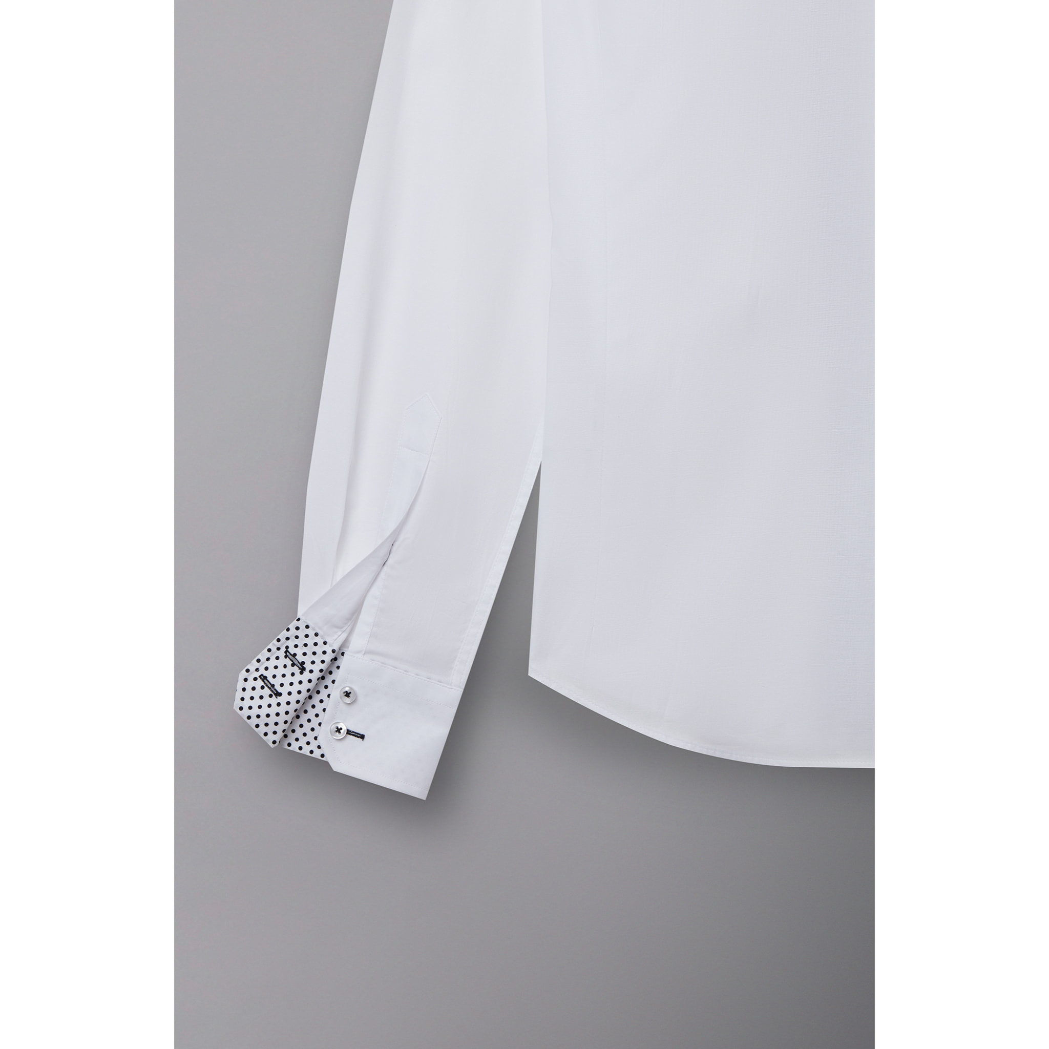 Camicia Uomo 2 Bottoni Button Down 7bottoni Doppio Coll Oxford Unito Bianco