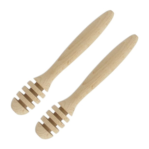 Ensemble de 2 Cuillères à miel en bois Fackelmann Wood Edition