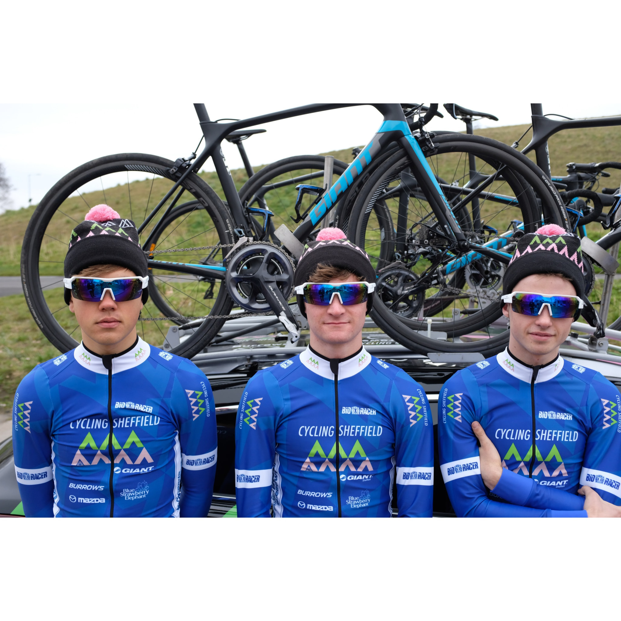 Gafas de deportes acuáticos OCEAN RACE - Blanco mate / Revo azul y plaquetas y puntas azules