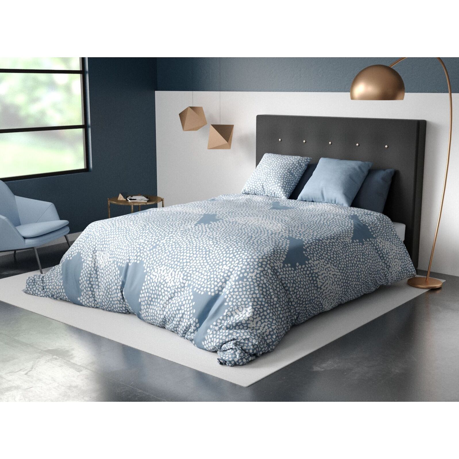 Parure Housse De Couette 3pcs 100% coton 57fils Empreinte