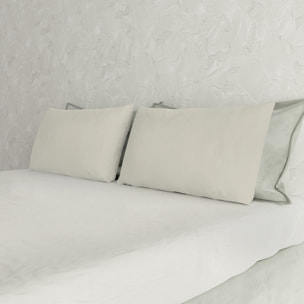 COPPIA FEDERE MAX COLOR, 100% Cotone, Made in Italy - PANNA