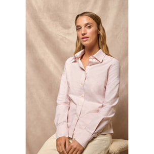Camicia a quadri vichy rosa con logo Polo Club ricamato