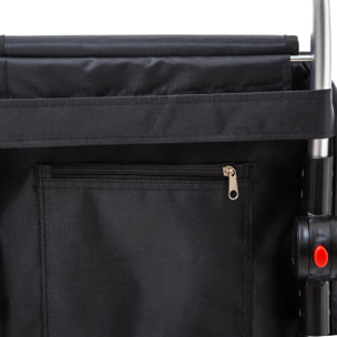 Chariot de course pliable 2 roues "Modern Color" noir
