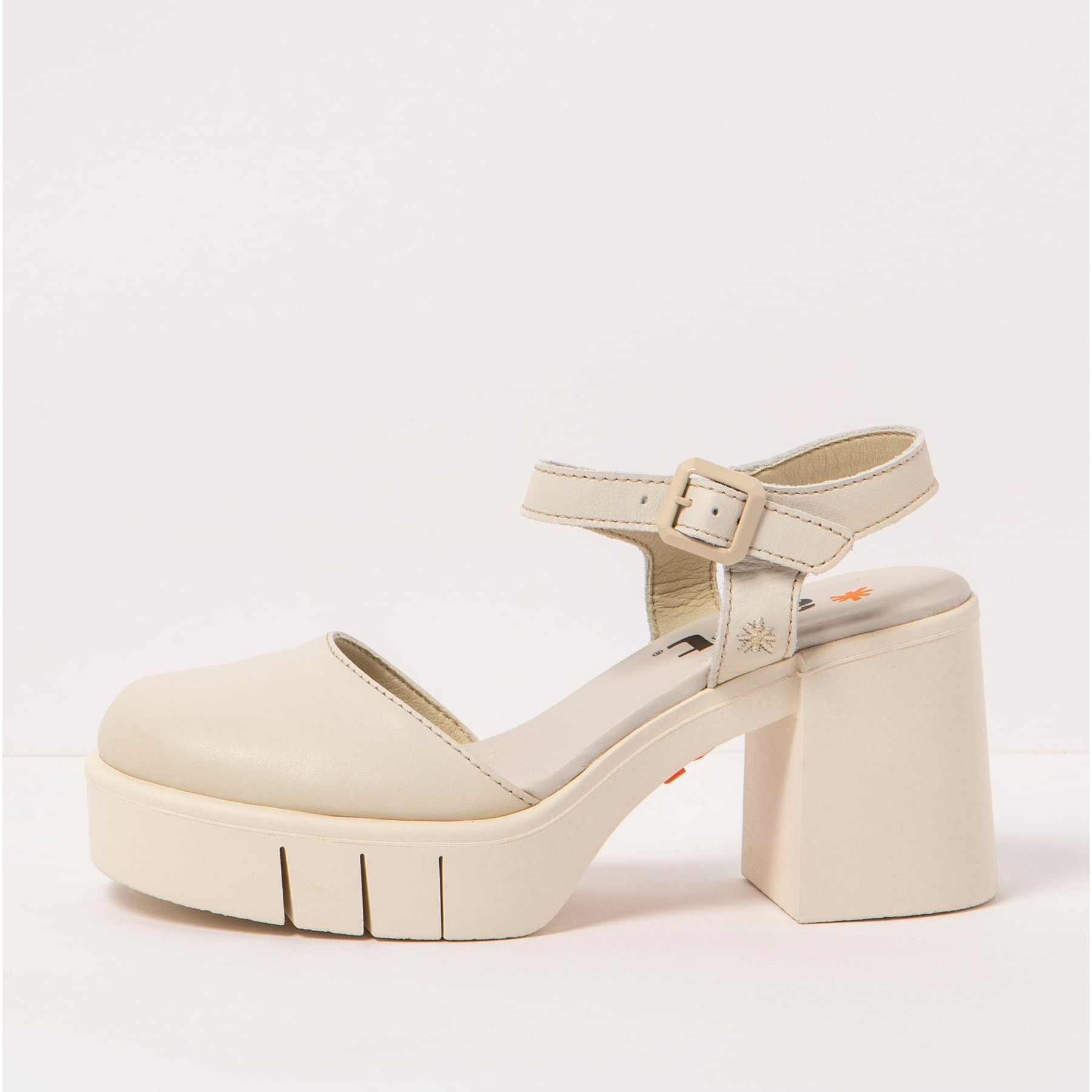 Sandalias con tacón 1991 NAPPA CREAM / EIVISSA color Cream