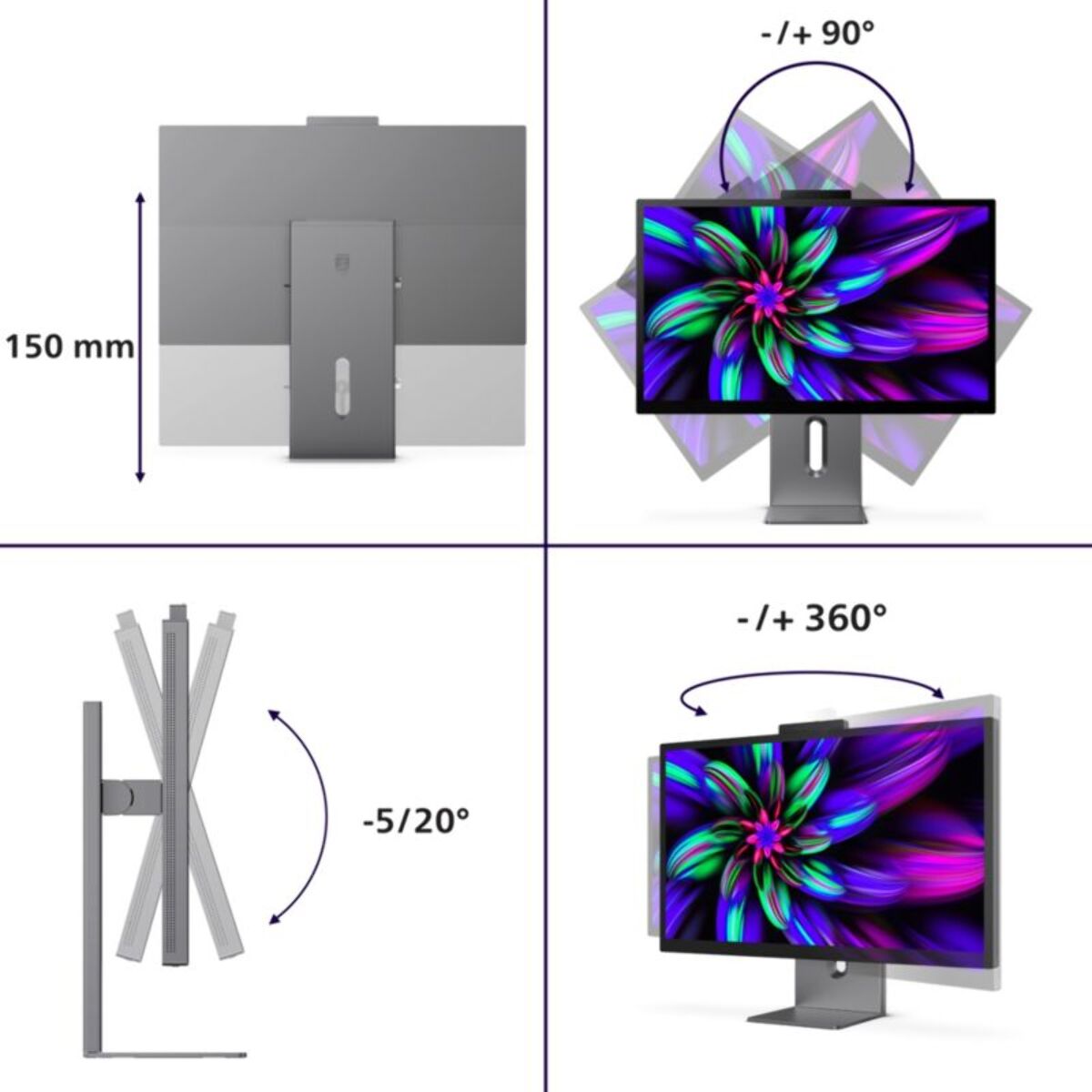 Ecran PC 5K PHILIPS Brillance 27E3U7903  27p IPS 5K  Thunder