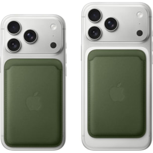 Porte-cartes APPLE MagSafe tissage fin Vert Mousse