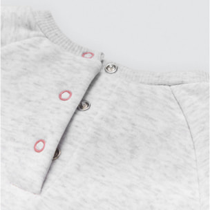 Set per neonato con felpa stampata grigia e jogger