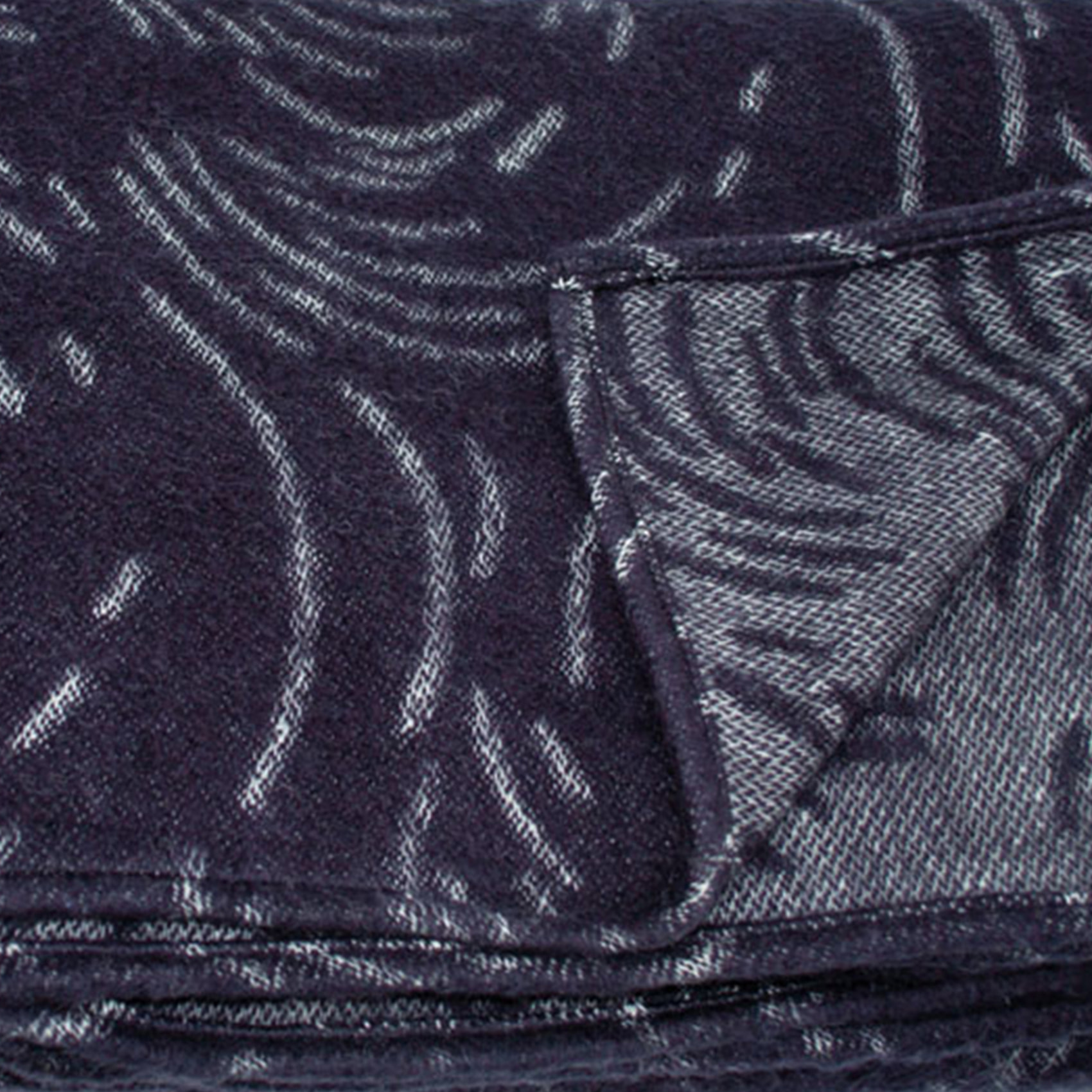 Couverture laine Mérinos très douce - Bleu Marine