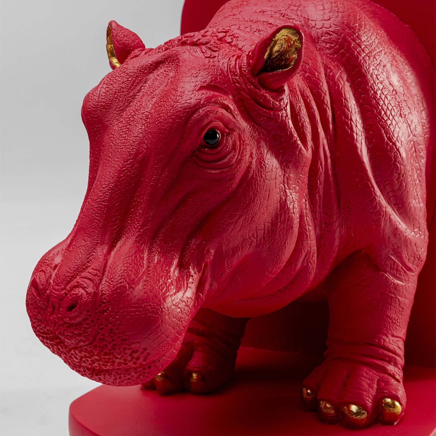 Serre-livres hippopotame rose set de 2 Kare Design
