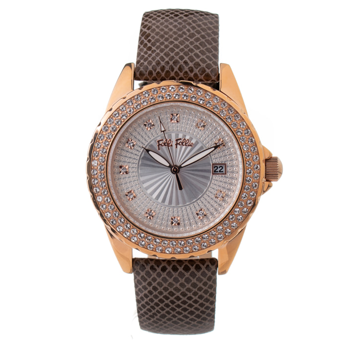 Reloj Folli Follie WF1B028STS Mujer Analogico Cuarzo con Correa de Piel