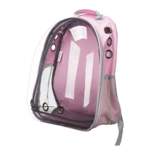 Well home mochila para transporte de mascotas rosa 33x43x26cm