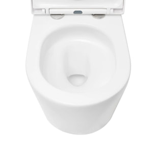 Brevis WC suspendu sans bride avec abattant SoftClose, rinçage Vortex, fixations invisibles, blanc (SATBRE010RTORP)