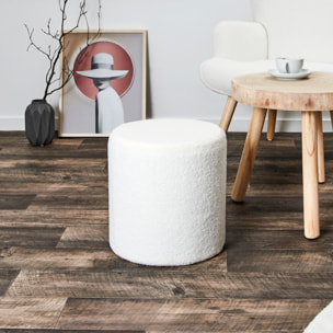 Pouf Bouclette Blanc
