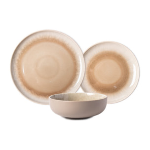 Service 18 pièces taupe - "Iris"