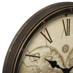 Reloj mundial de plástico vintage d.52 cm pr. 51 x pr. 5 cm