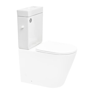 Brevis réservoir de chasse d'eau en céramique avec lavabo intégré sur le dessus pour Combi WC SATBRE34, blanc (SATBRE34N)