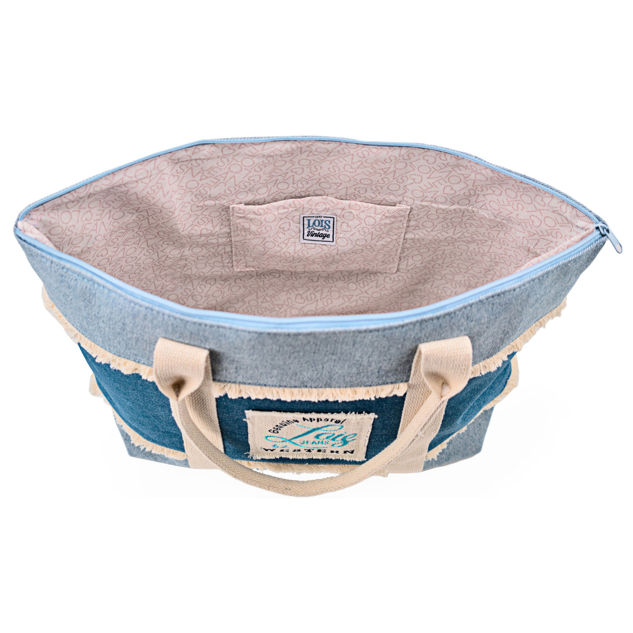 Bolso De Playa Lois Pfeiffer Azul Vaquero