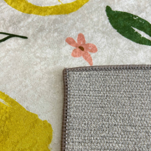 STAMPA - Tapis de cuisine lavable à motif citron - Jaune