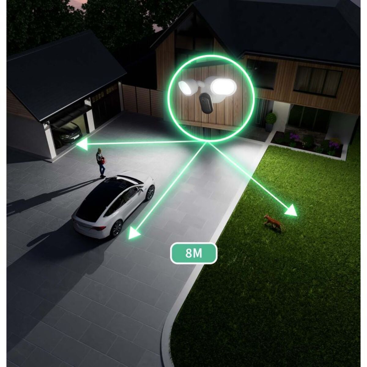 Caméra de surveillance ARLO 2 caméras Essential 3 2K + 1 floodlight