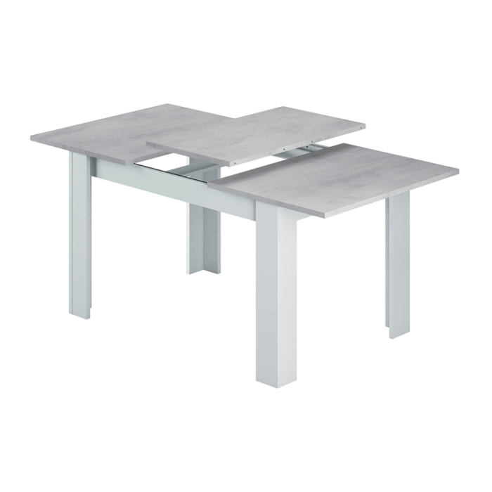 Mesa Comedor Extensible 78x140x90cm Cemento/ Blanco Artik