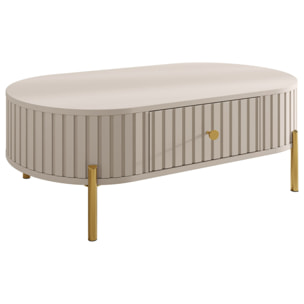 Jaime - table basse 100 cm - 1 tiroir - Beige