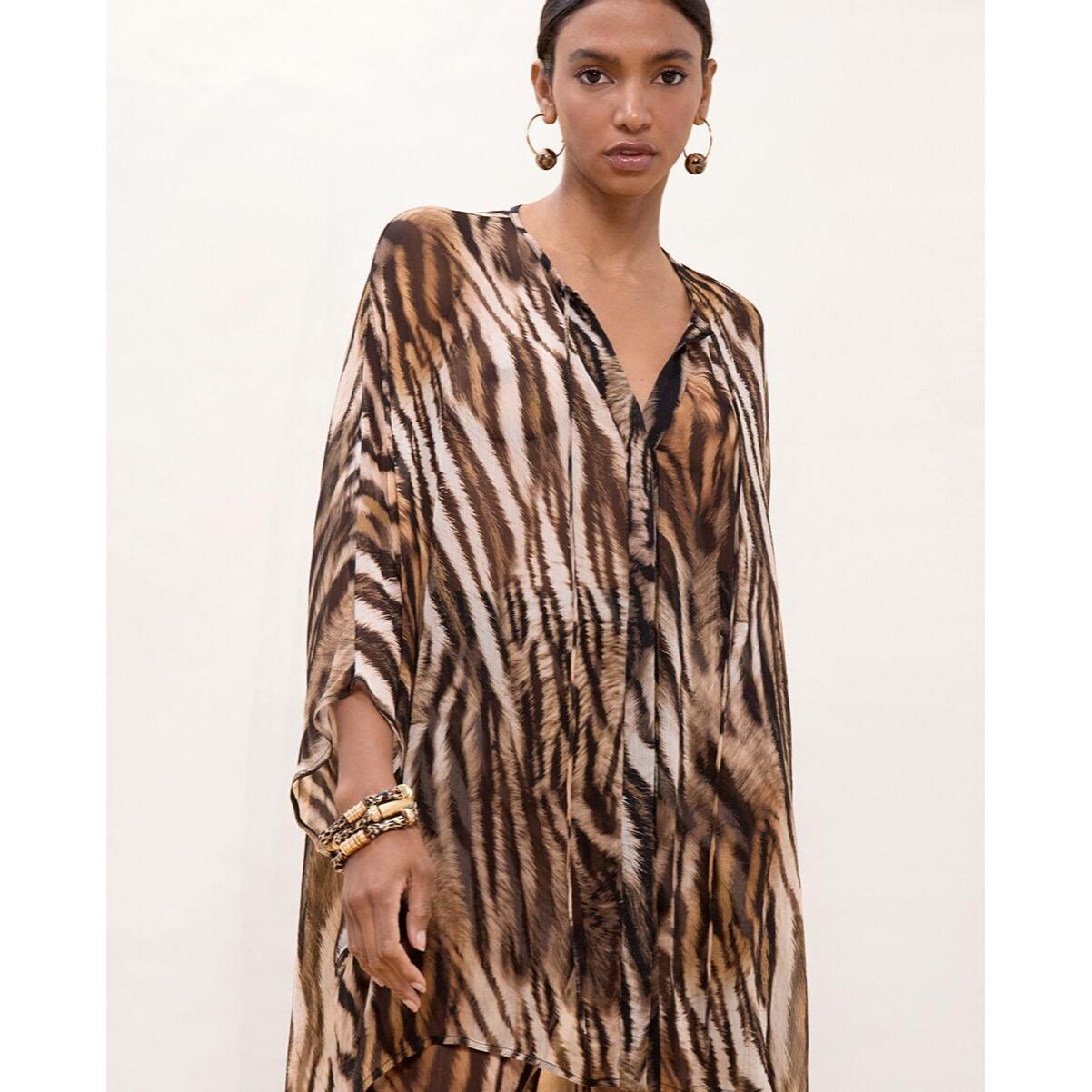 Camicia con stampa zebrata