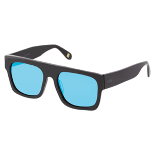 Gafas de sol OCEAN MONTREAL - Negro brillante / Polarizada revo azul real
